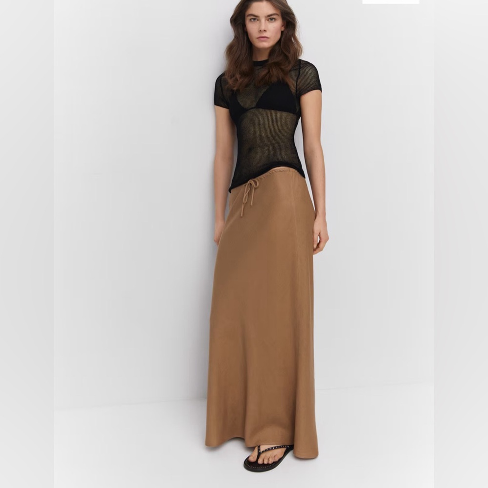 Mango Tie Long Skirt Sz M, worn 1X